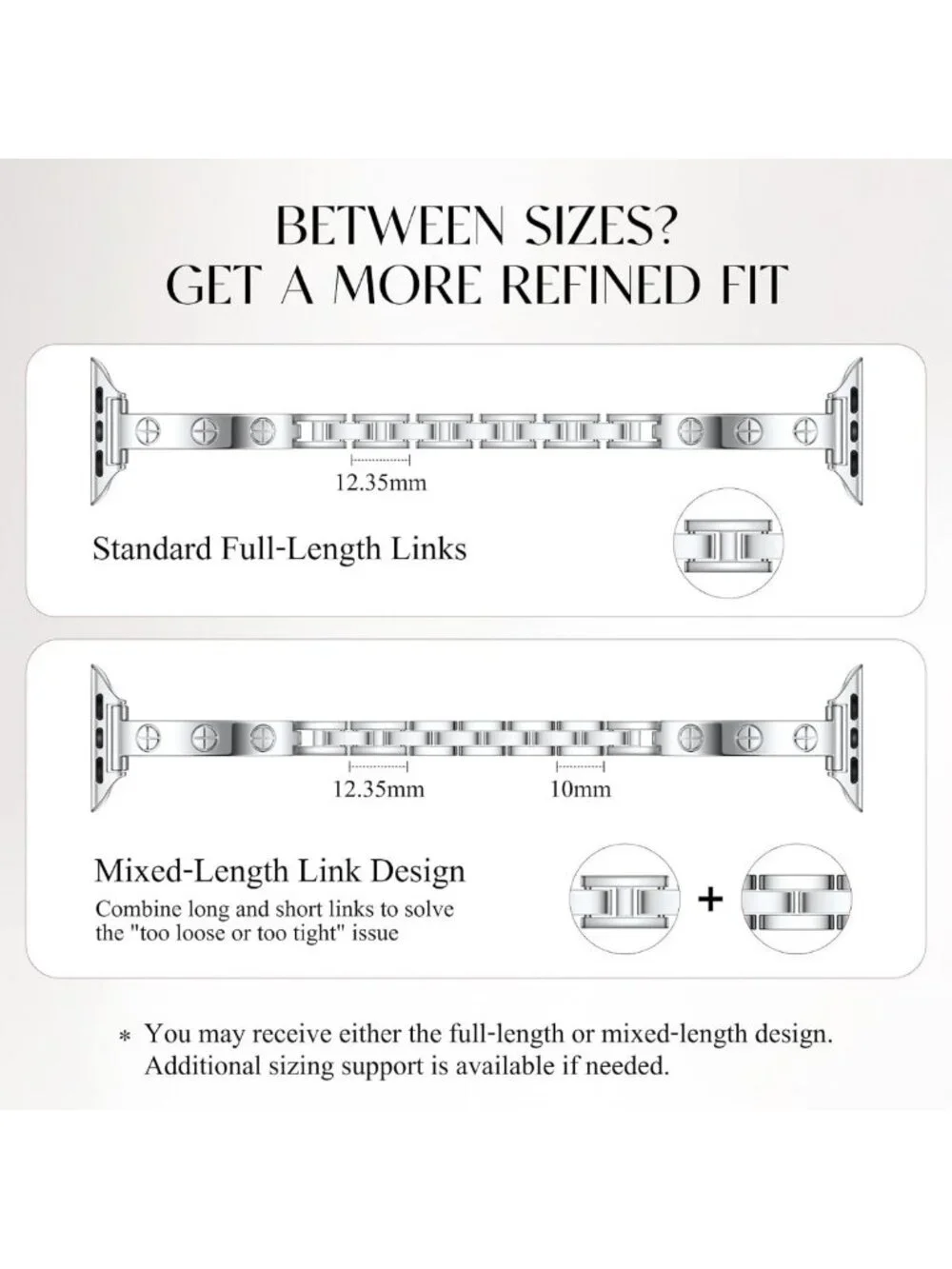 Stylish Slim Metal Bands for Apple Watch 38mm-49mm, Dressy Stainless Steel Strap
